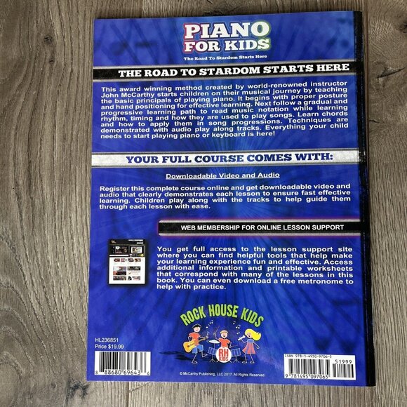 Piano For Kids The Road To Stardom Starts Here Rock House Kids Hal Leonard - Picture 3 of 5